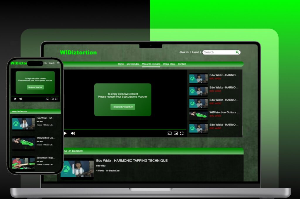 Widiztortion is a project operating in the music industry on a very large scale. This project is used by Edo Widiz as a platform to document his career journey, presented exclusively for the public and his fans. It also serves as an online concert platform for Edo Widiz and other WIDIZTORTION musicians, allowing thousands of people to enjoy their performances.